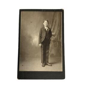 Antique CDV Cabinet Photo Sepia Confirmation 1902